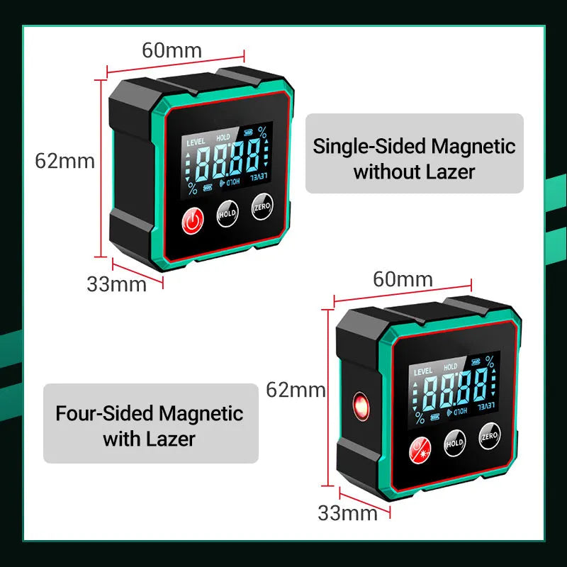 Worldiwide™ 4-Side Magnetic Digital Angle Finder